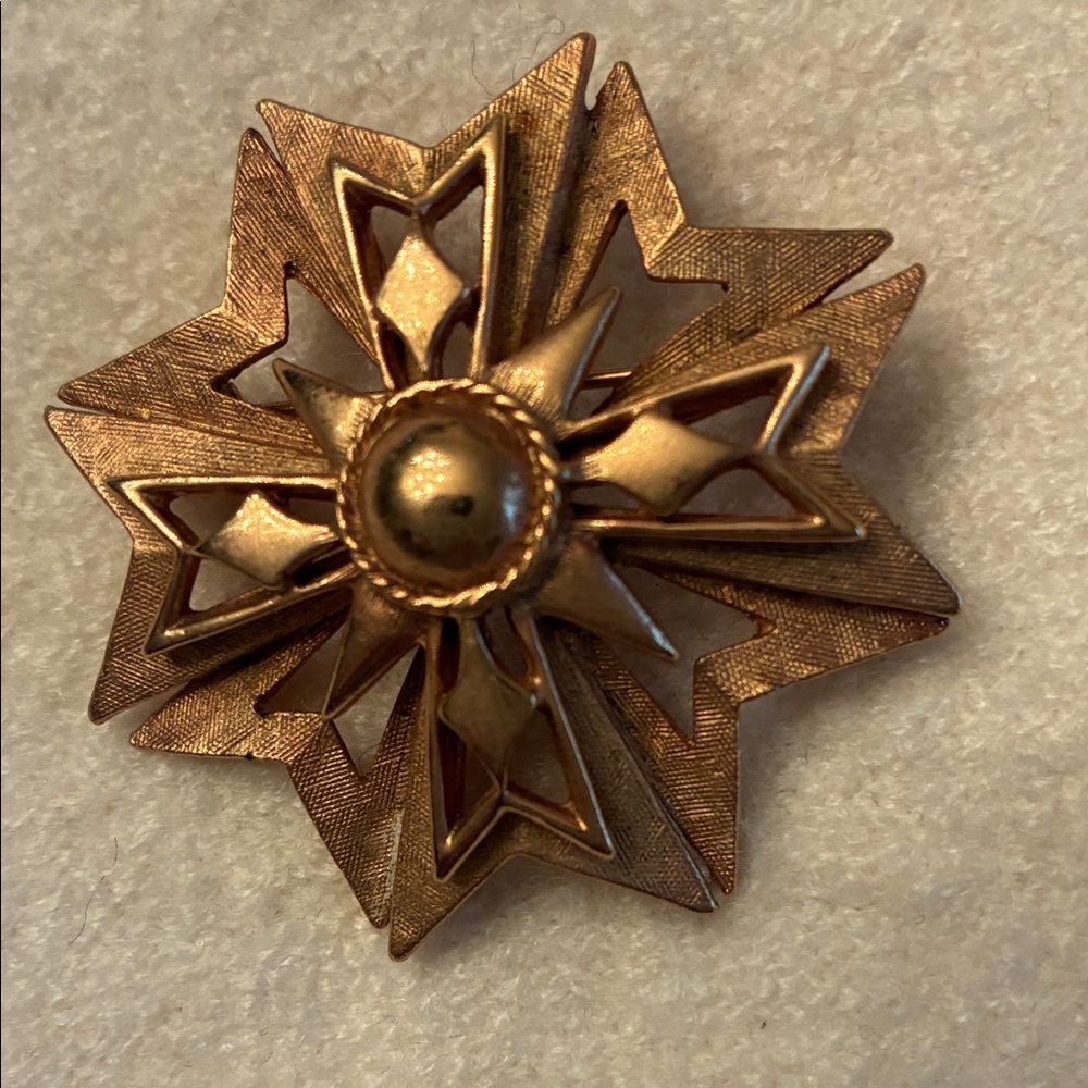Vintage signed Hedy Maltese Cross Star brooch